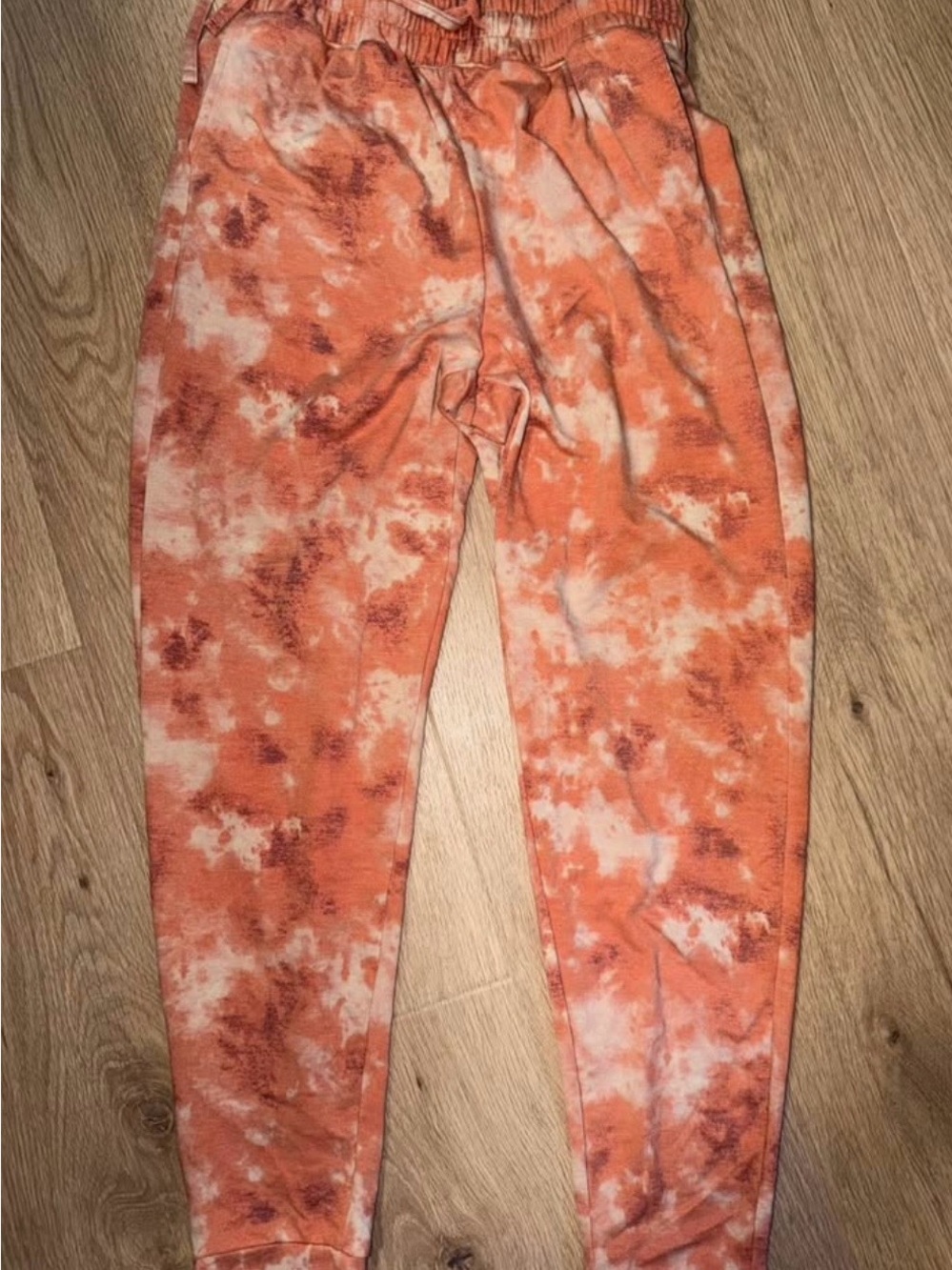 Zenana Outfitters Orange Tie-Dye Kids Jogger Pants